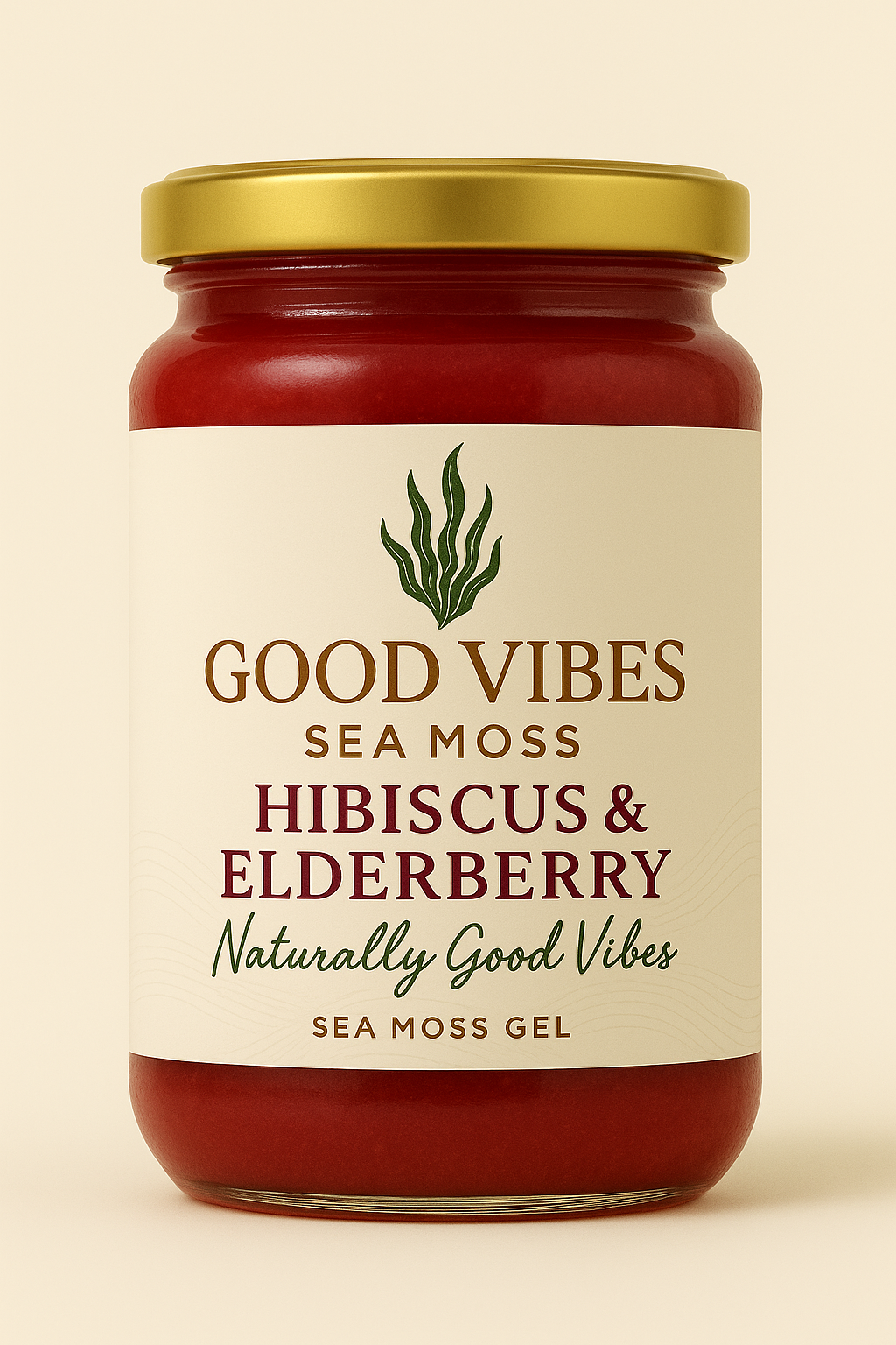 Hibiscus & Elderberry Sea Moss Gel – Immunity & Radiance Blend