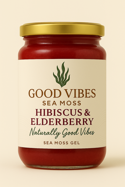 Hibiscus & Elderberry Sea Moss Gel – Immunity & Radiance Blend